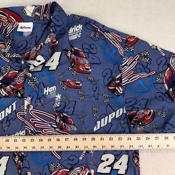 Vintage JEFF GORDON Shirt Mens XXL Button Up DUPONT Racing AOP NASCAR #24 90s - Picture 5 of 8